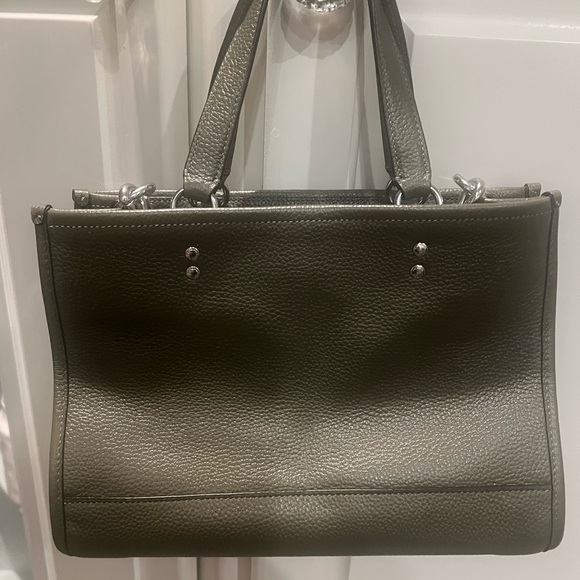 Coach Dempsey Silver Surplus Carryall Crossbody Tote And Wallet - Picture 3 of 11